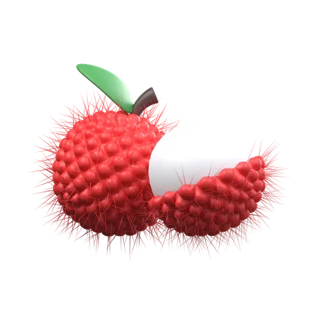 Rambutan Slices  3D Icon