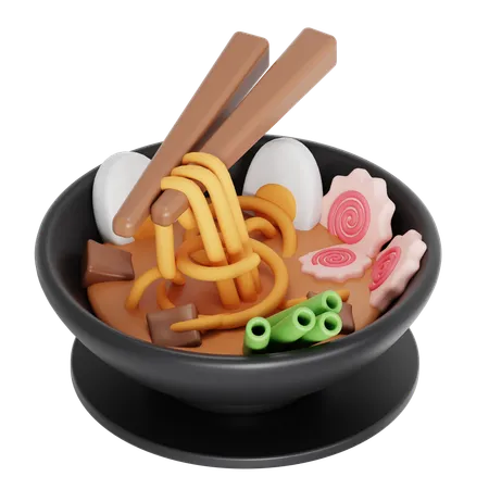 Ramen Common Japanese Food 3D Icon