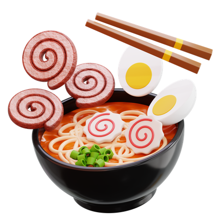 Ramen Bowl With Chopsticks  3D Icon