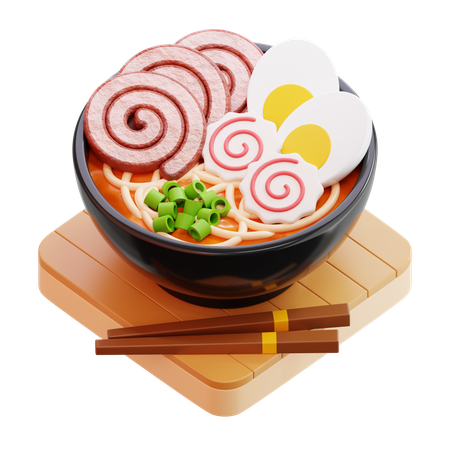 Ramen Bowl With Chopsticks  3D Icon