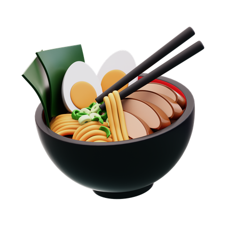 Ramen de frango com pauzinho  3D Icon