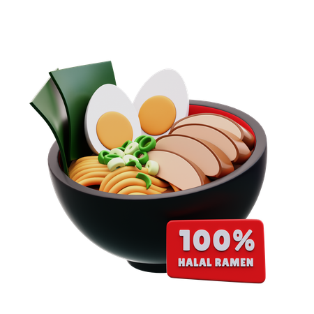 Ramen de pollo halal  3D Icon