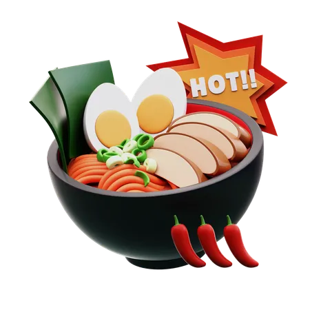 Ramen épicé  3D Icon