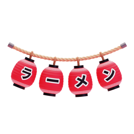 Ramen Lantern Decoration  3D Icon