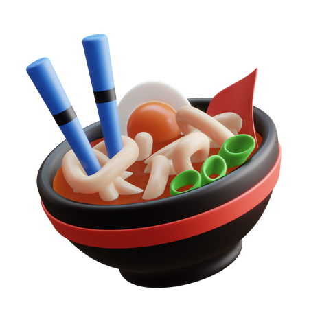 Ramen Noodle  3D Illustration