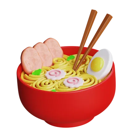 Ramen Noodle 3 D Illustration 3D Icon