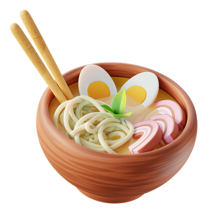 Ramen Noodles  3D Illustration