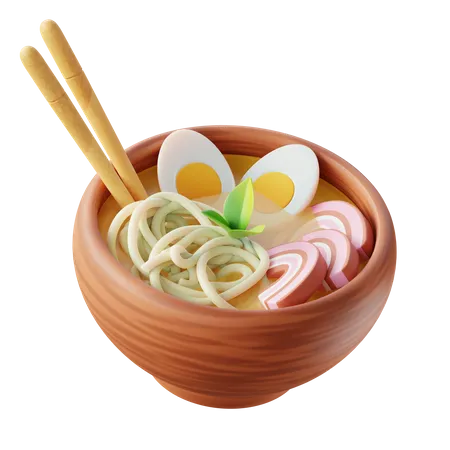 Ramen Noodles  3D Illustration