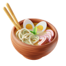 ramen noodles 3d illustration