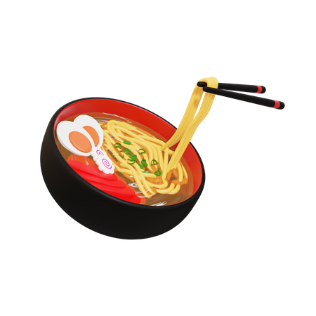 Ramen Noodles Bowl 3D Icon