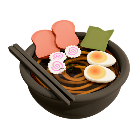 Ramen-Schüssel  3D Illustration