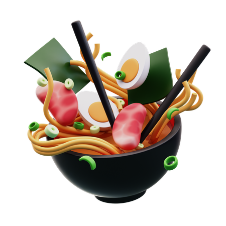 Ramen volador  3D Icon