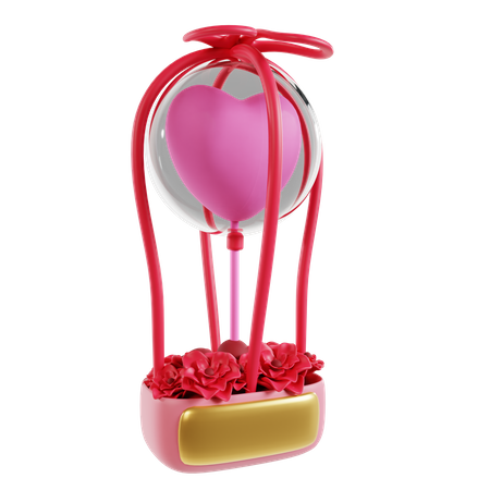 Ramo de globos de amor  3D Icon