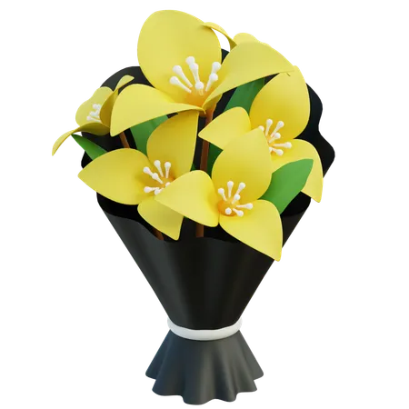 Ramo de narcisos amarillos  3D Icon