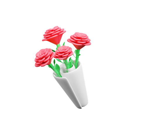 Ramo de rosas  3D Icon