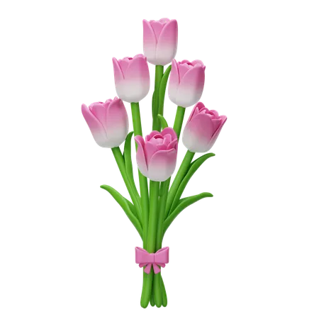 Ramo de tulipanes  3D Icon