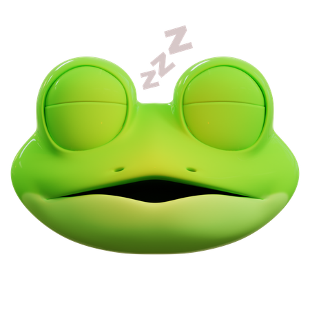 Rana durmiendo emoji  3D Icon