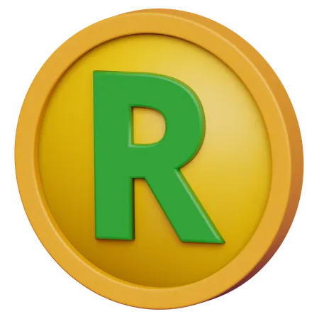 Rand 3 D Coin Money Currency 3 D Coin Illustration 3D Icon