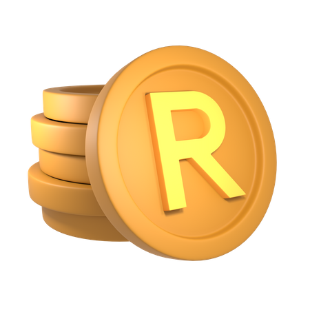 Rand sudafricano  3D Icon