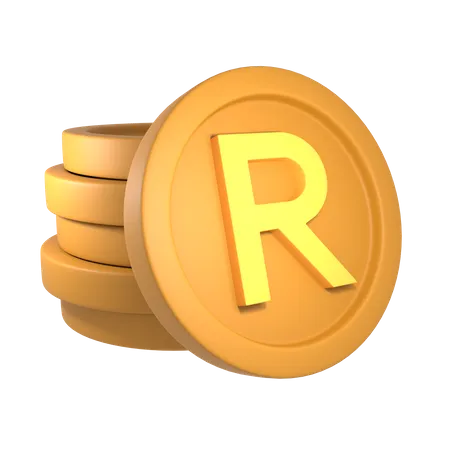 Rand sudafricano  3D Icon