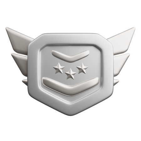 Rang argent  3D Icon