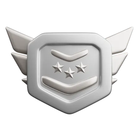 Rang argent  3D Icon