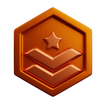 Rang bronze  3D Icon