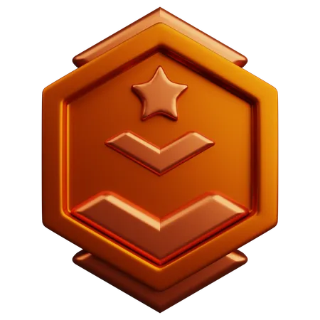 Rang bronze  3D Icon