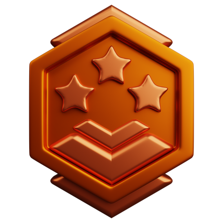 Rang bronze  3D Icon