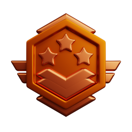 Rang bronze  3D Icon