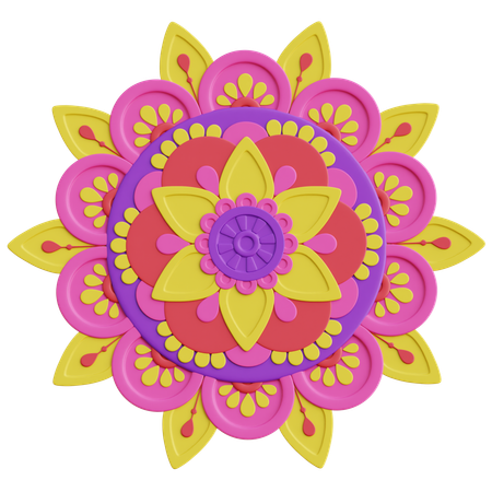 Rangoli  3D Icon