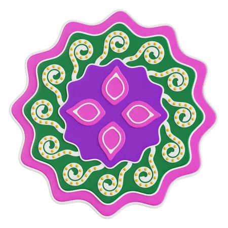 Rangoli  3D Icon