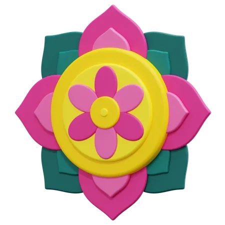 Rangoli  3D Icon