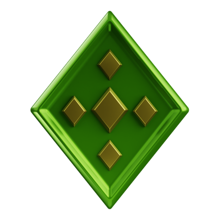 Rank Emerald Tire 2  3D Icon