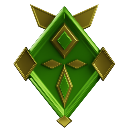 Rank Emerald Tire 3  3D Icon