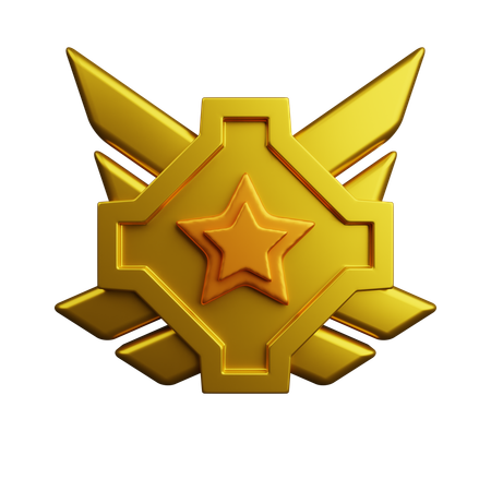 랭크 골드  3D Icon