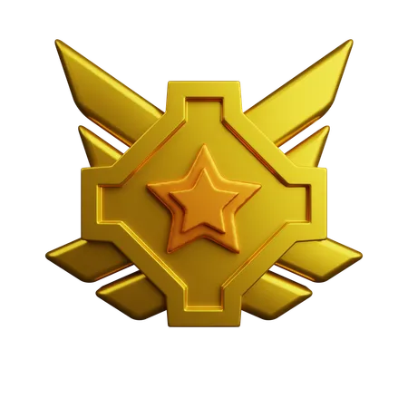 랭크 골드  3D Icon