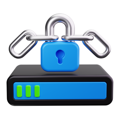 Ransomware Lock  3D Icon