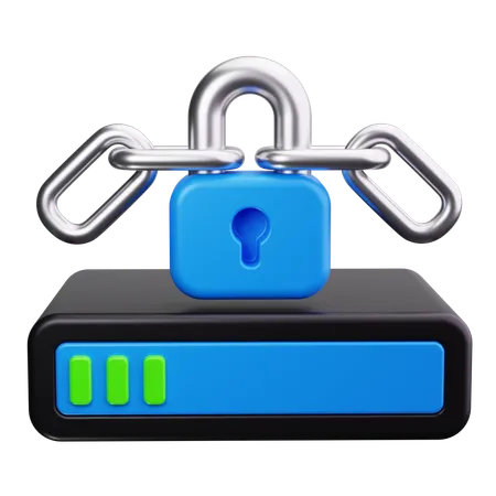 Ransomware Lock  3D Icon