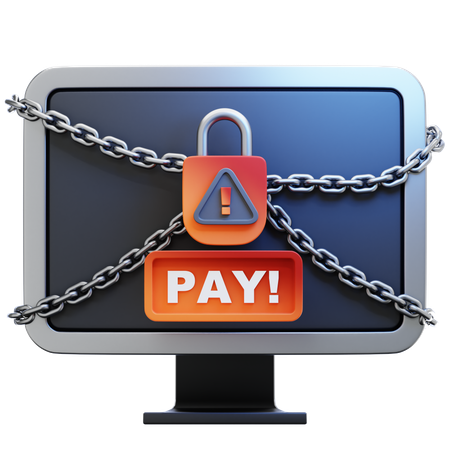 Ransomware Lock  3D Icon