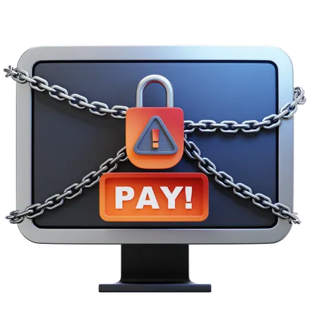 Ransomware Lock  3D Icon