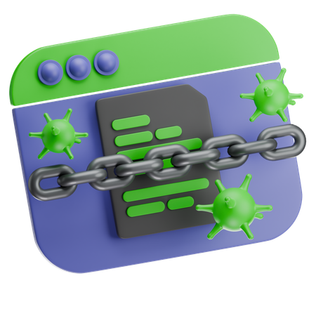 Ransomware Lock  3D Icon