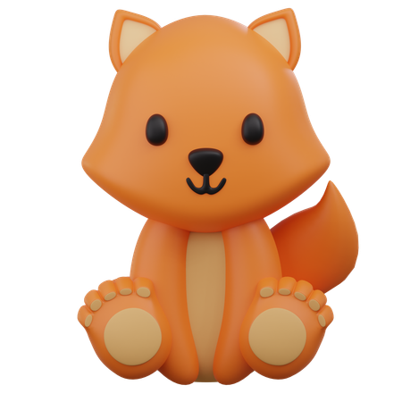 Raposa fofa  3D Icon