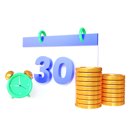 Rappel de paiement mensuel  3D Icon