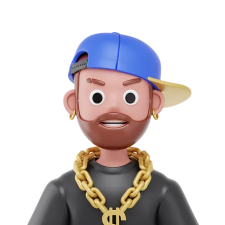 Rapper Man  3D Icon