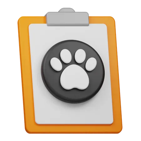 Rapport sur un animal de compagnie  3D Icon