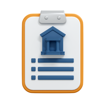 Rapport bancaire  3D Icon