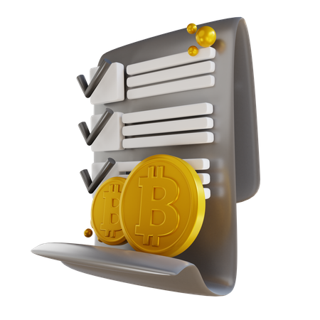 Rapport Bitcoin  3D Illustration