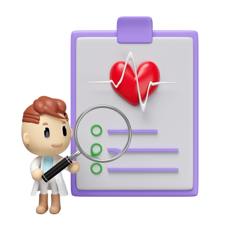 Rapport cardiaque  3D Icon