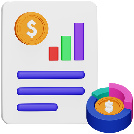 Rapport comptable  3D Icon